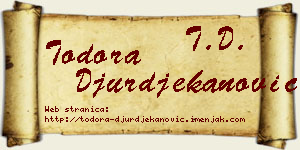 Todora Đurđekanović vizit kartica